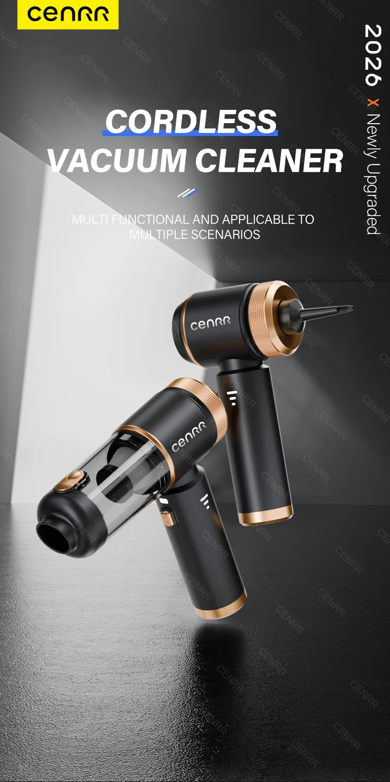 CENRR New Car Vacuum Cleaner Mini 998000PA Cordless Portable Powerful for Home Handheld Blower Car Cleaner Car Vacuum Cleaner
