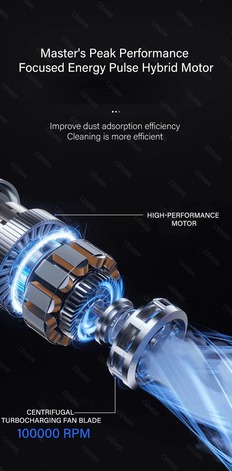 CENRR New Car Vacuum Cleaner Mini 998000PA Cordless Portable Powerful for Home Handheld Blower Car Cleaner Car Vacuum Cleaner