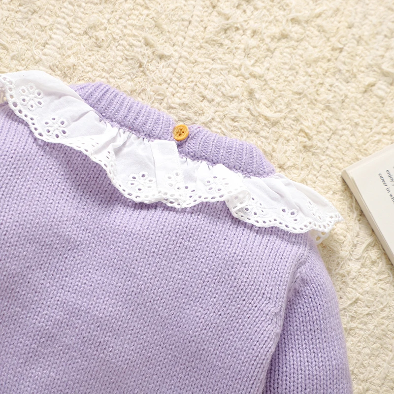 Baby Girl Rompers Clothes Cute Goose Knitted Newborn Infant Long Sleeve Jumpsuits Outfits One Piece Toddler Child Playsuits 0-9M