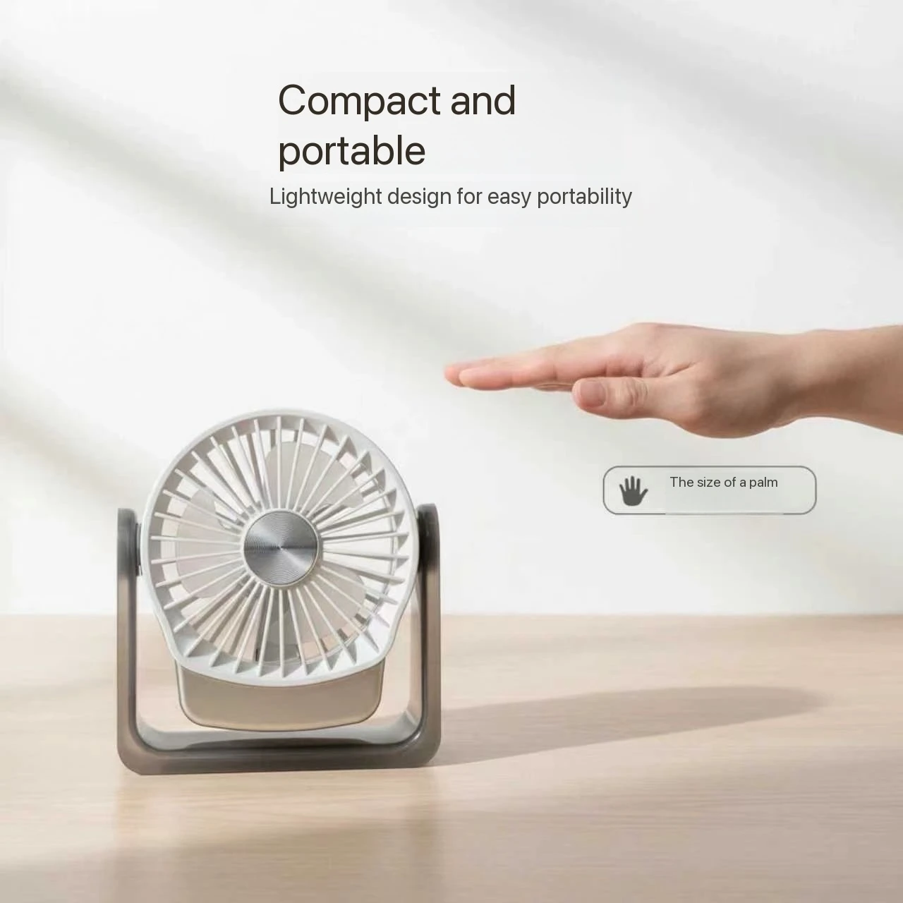 MEET SUN 500mAh Desktop Silent Mini Fan Handheld Cooling Fan Makeup Touch-Up Tool Summer Essential Personal Fan