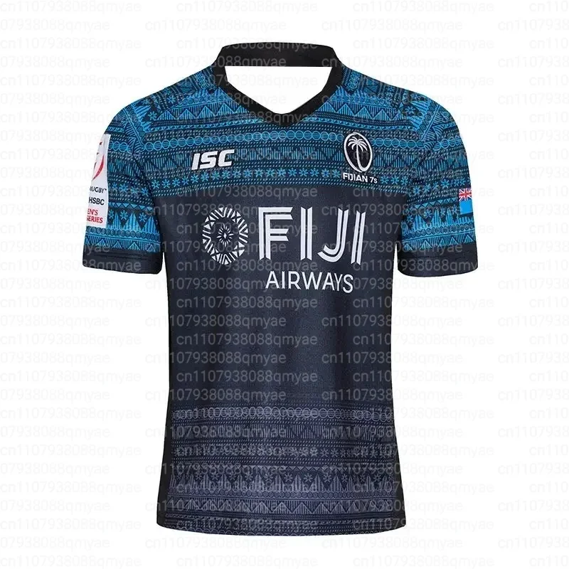 2026 New Fiji Rugby Large Size Jersey Men's Summer Breathable Quick Dry Outdoor 3D Printed Casual Fitness T-shirt FamilyMatching
