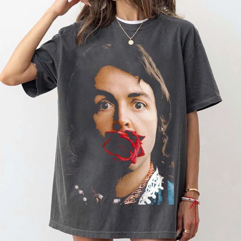Paul McCartney Tour T Shirt The Beatles Art Vintage Poster Tee Unisex Women's Men's TShirt