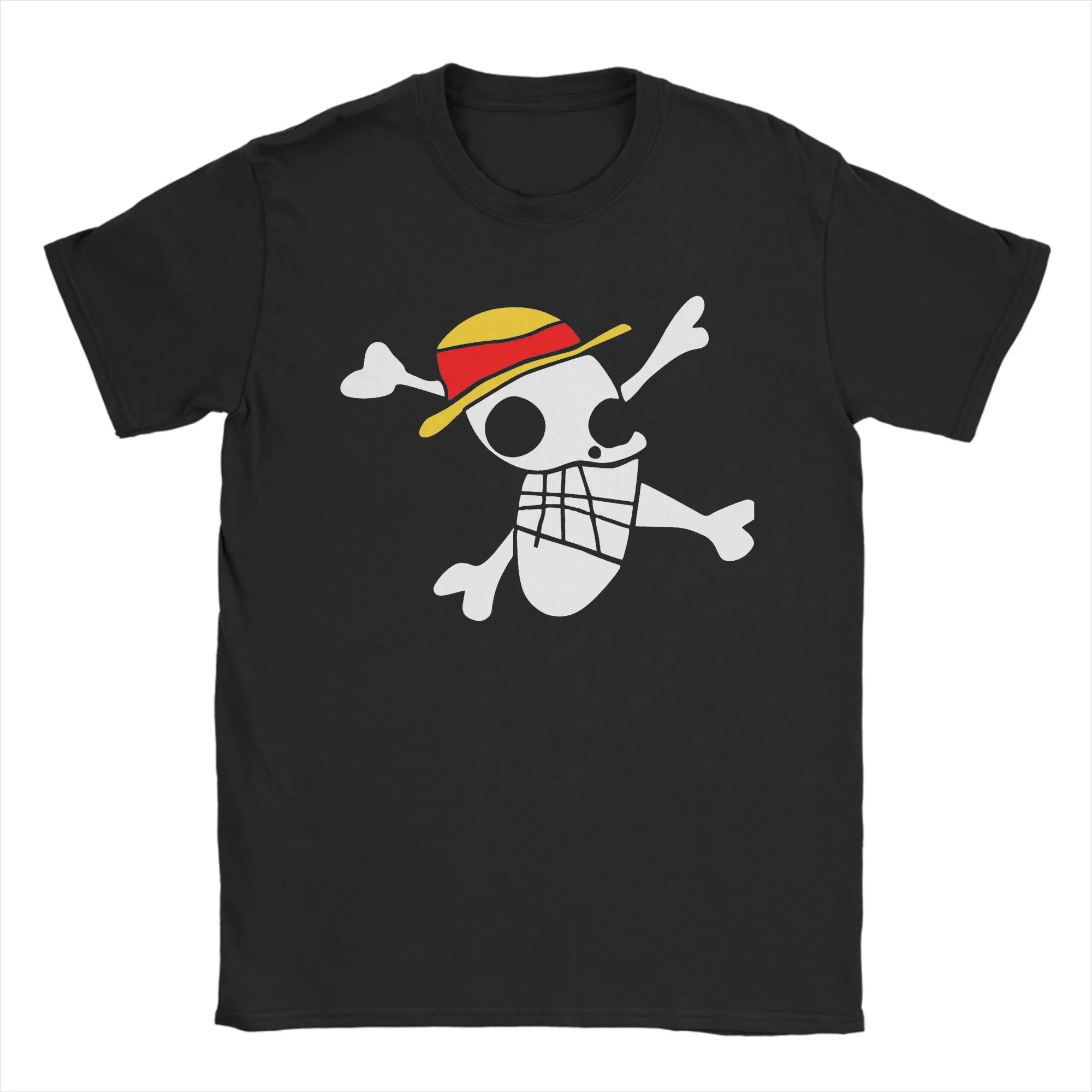 Men LUFFYS FLAG Ones Pieces T Shirts 100% Cotton Clothes Leisure Short Sleeve Round Collar Tees New Arrival T-Shirts