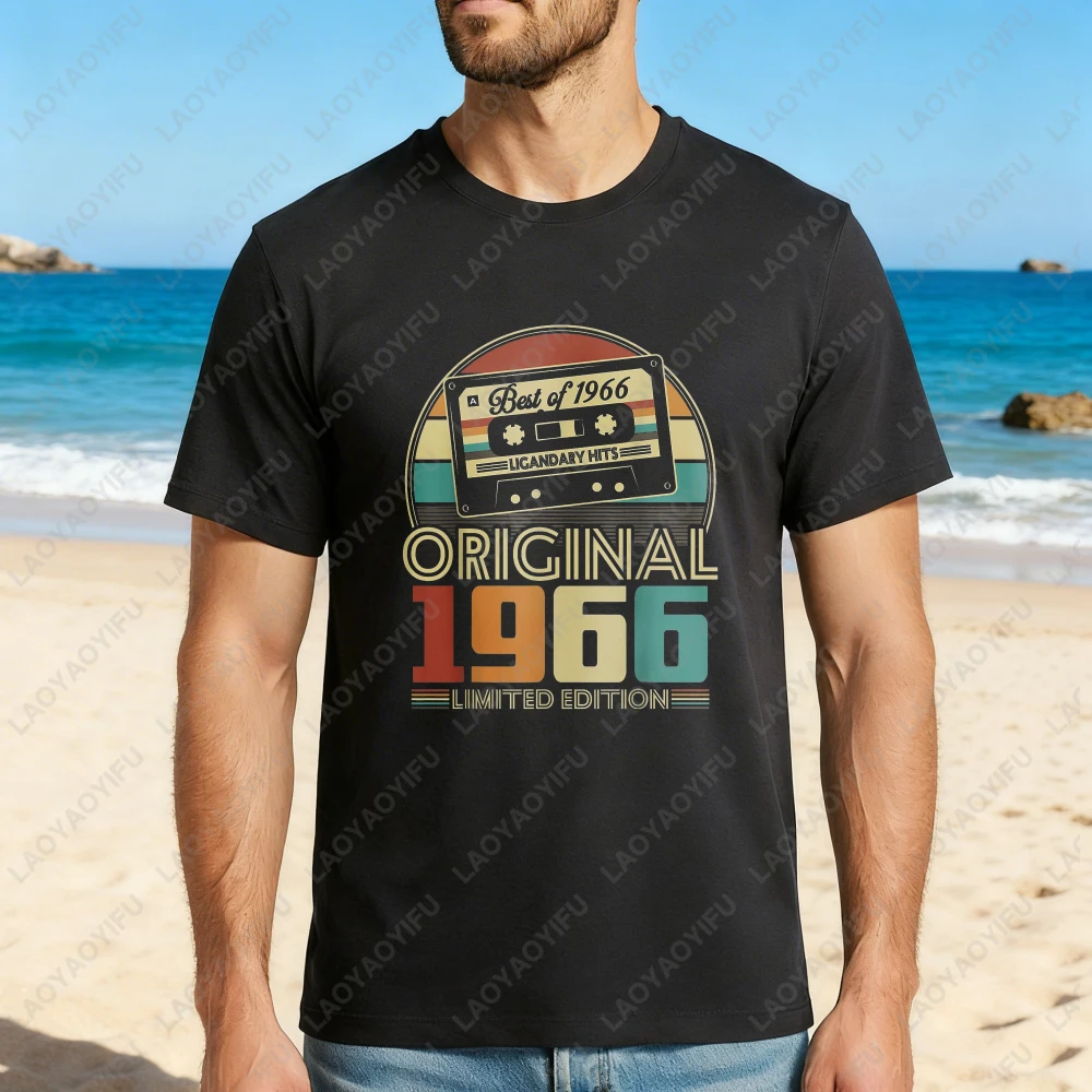 Cassette Tape Best Of 1966 Original Limited Edition Vintage Design Unisex Cotton T-Shirt Beach Summer Retro Style Fashion Gift