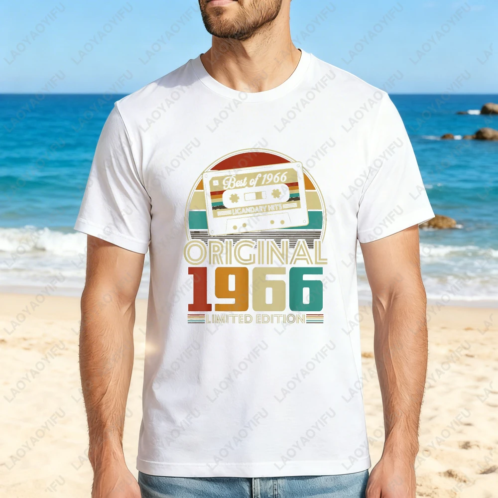 Cassette Tape Best Of 1966 Original Limited Edition Vintage Design Unisex Cotton T-Shirt Beach Summer Retro Style Fashion Gift