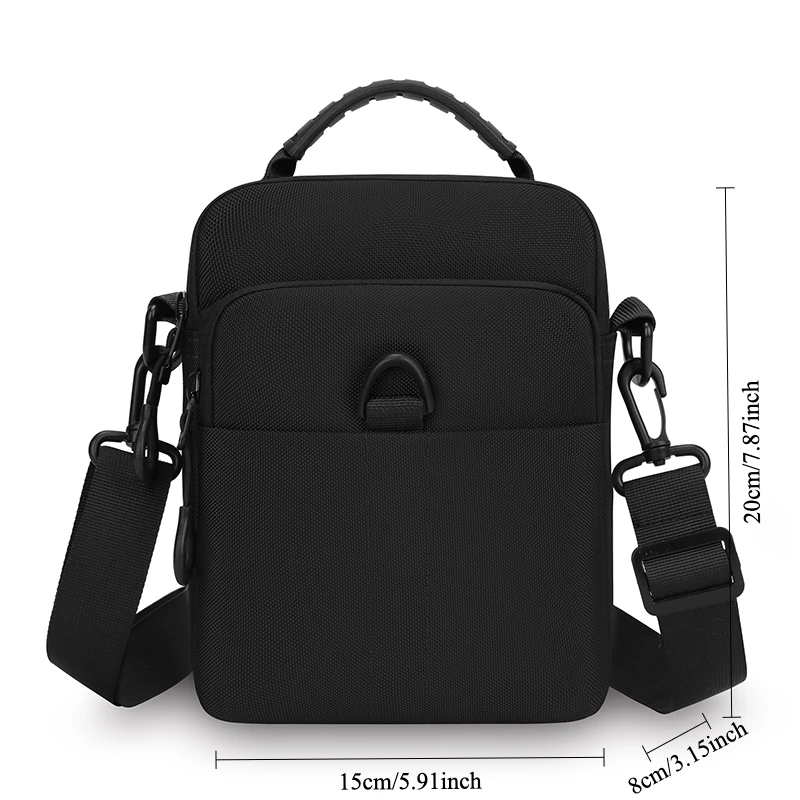 Men's Crossbody Bag Multi-Pocket Oxford Sling Shoulder Pouch Compact Travel Daily Commute Organizer for Phone Essentials