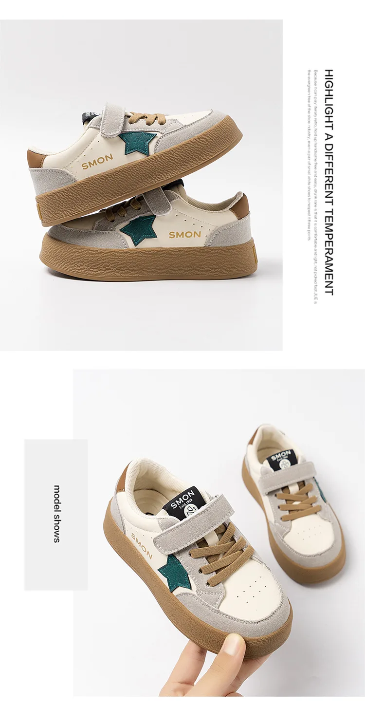 Girls Canvas Shoes Anti-slip Soft Bottom Velcro Children's Sneakers Trendy Elementary School Students Shoes Fall New Style