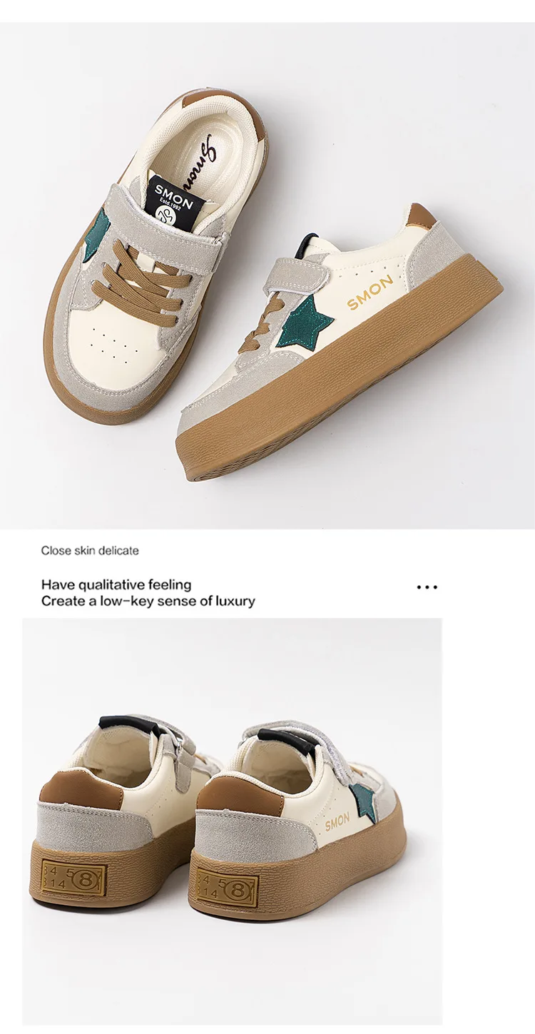 Girls Canvas Shoes Anti-slip Soft Bottom Velcro Children's Sneakers Trendy Elementary School Students Shoes Fall New Style
