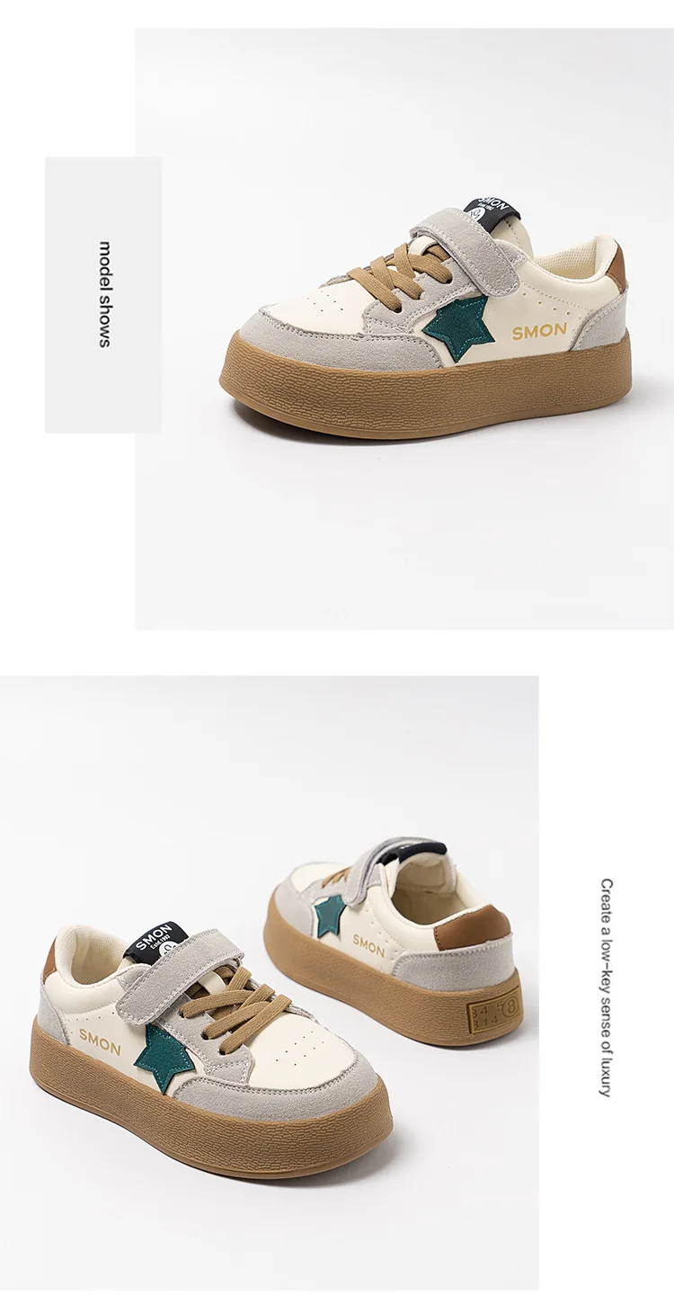Girls Canvas Shoes Anti-slip Soft Bottom Velcro Children's Sneakers Trendy Elementary School Students Shoes Fall New Style