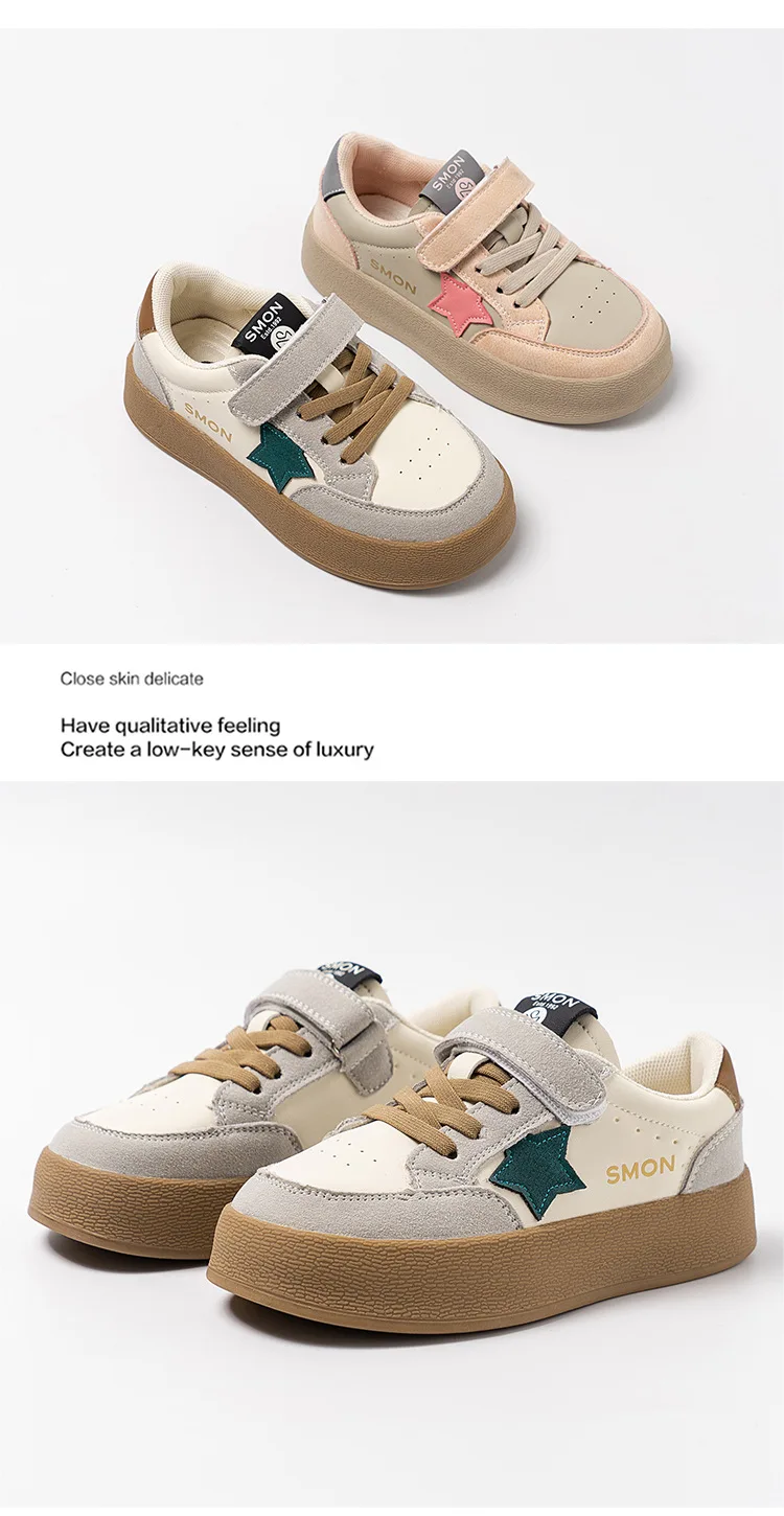 Girls Canvas Shoes Anti-slip Soft Bottom Velcro Children's Sneakers Trendy Elementary School Students Shoes Fall New Style