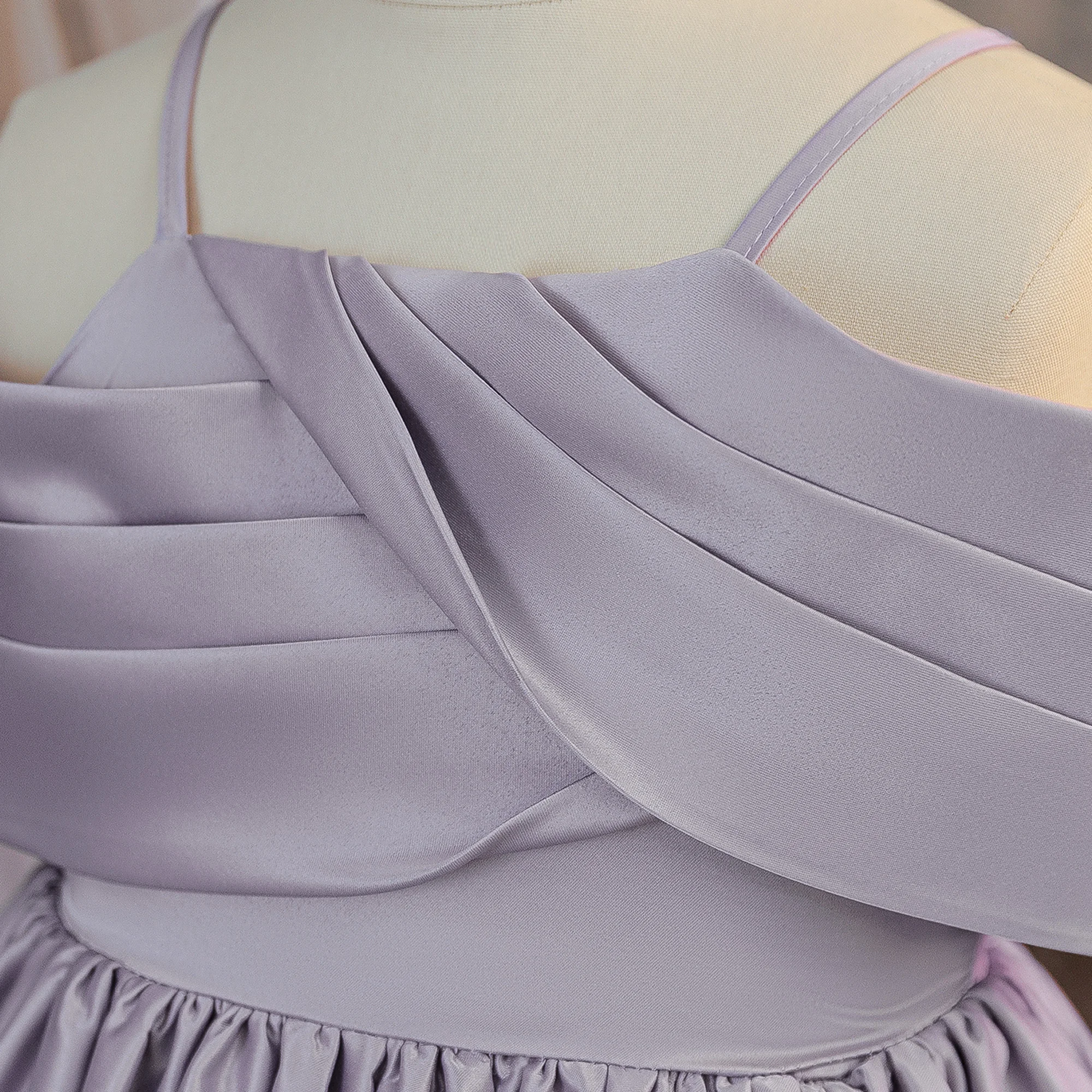 Elegant Fold Bridesmaids Party Girls Dress Formal Wedding Birthday Prom Gown Gala Girl Graduation Pageant Princess Evening Dress