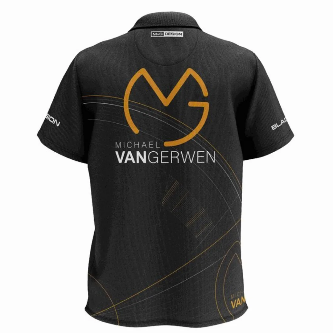 2026 Michael van Gerwen Dartshirt Official dart competition jersey Summer Sports Men's T-Shirt Children's Clothing Tee