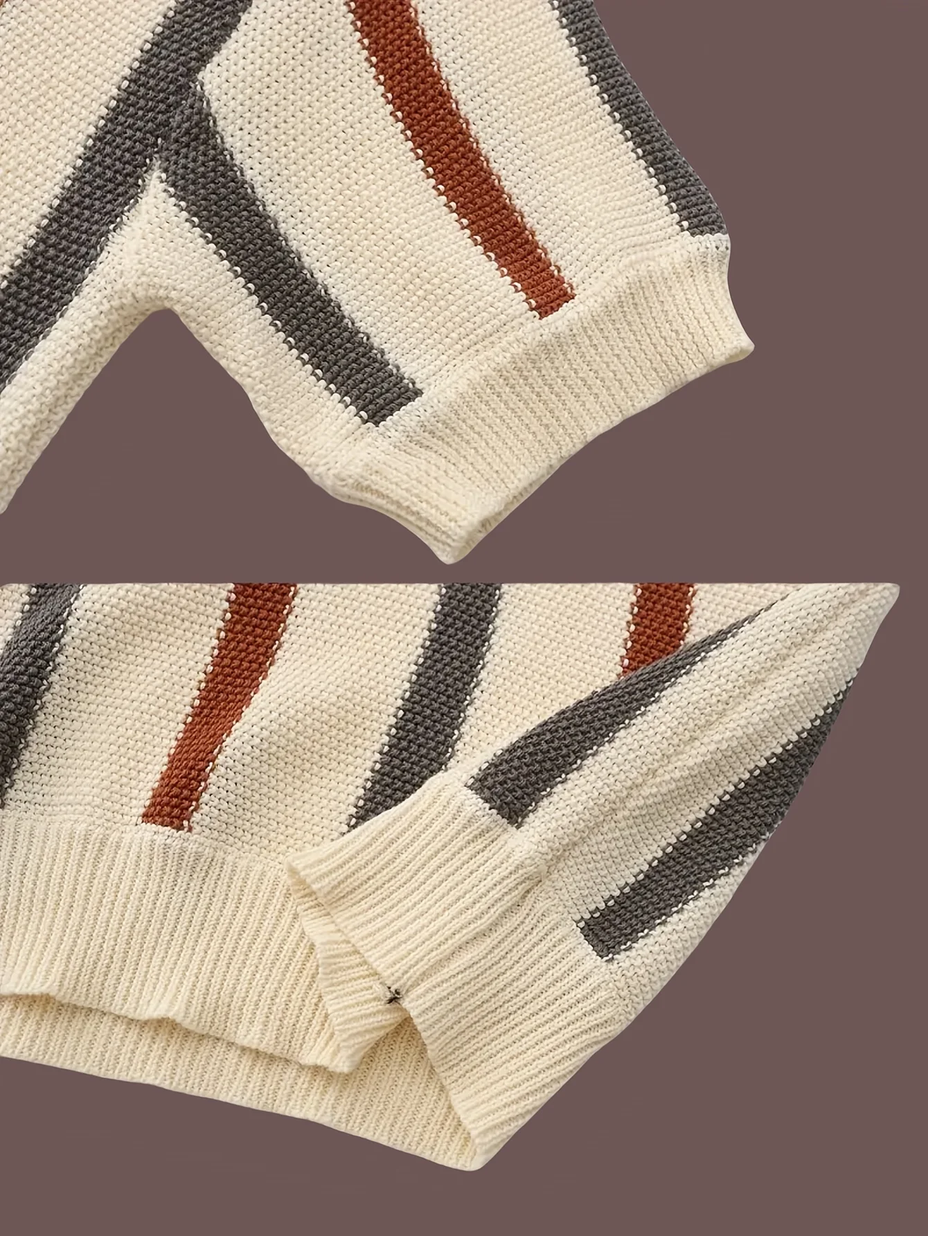 Men's New Summer Striped Sheer Design Knitted Crew-Neck Sweater - Versatile and Fashionable Short-Sleeved Pullover Shirt