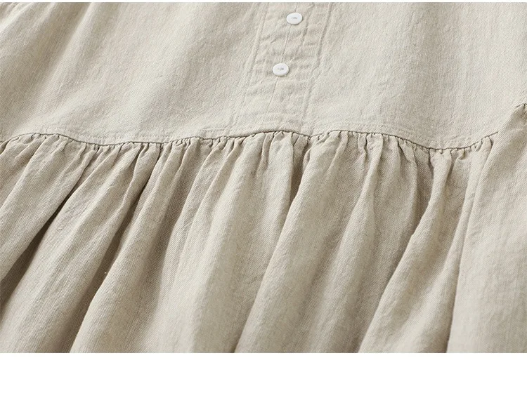 2026 New Women's Cotton Linen Sleeveless Dress Casual Button Down Loose Midi Dresses for Summer Women's Casual Dresses