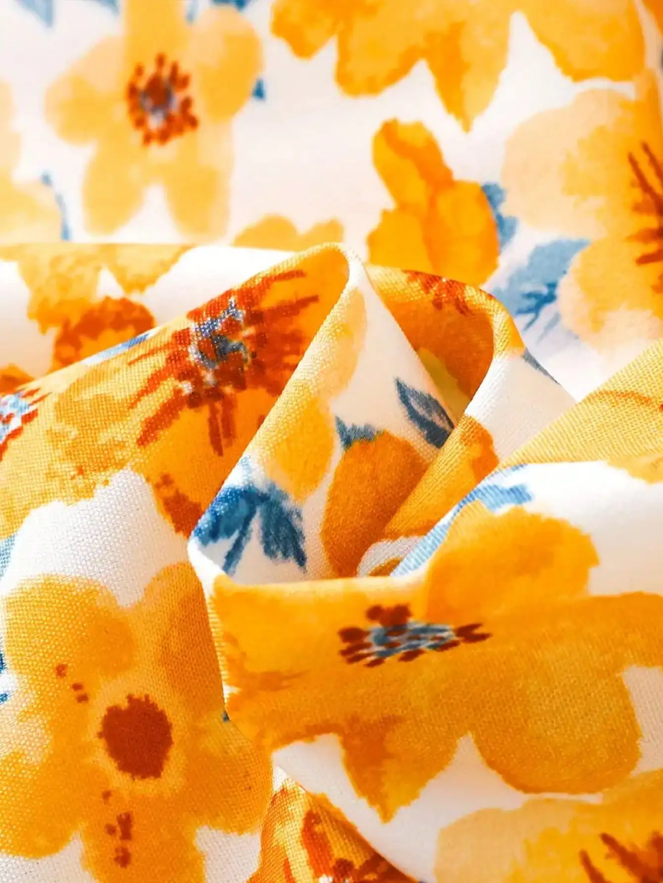 2026 Casual Sweet Girl Patchwork Floral Short-Sleeved Dress, Solid Color Round Neck Top, Summer Casual Floral Dress Gift