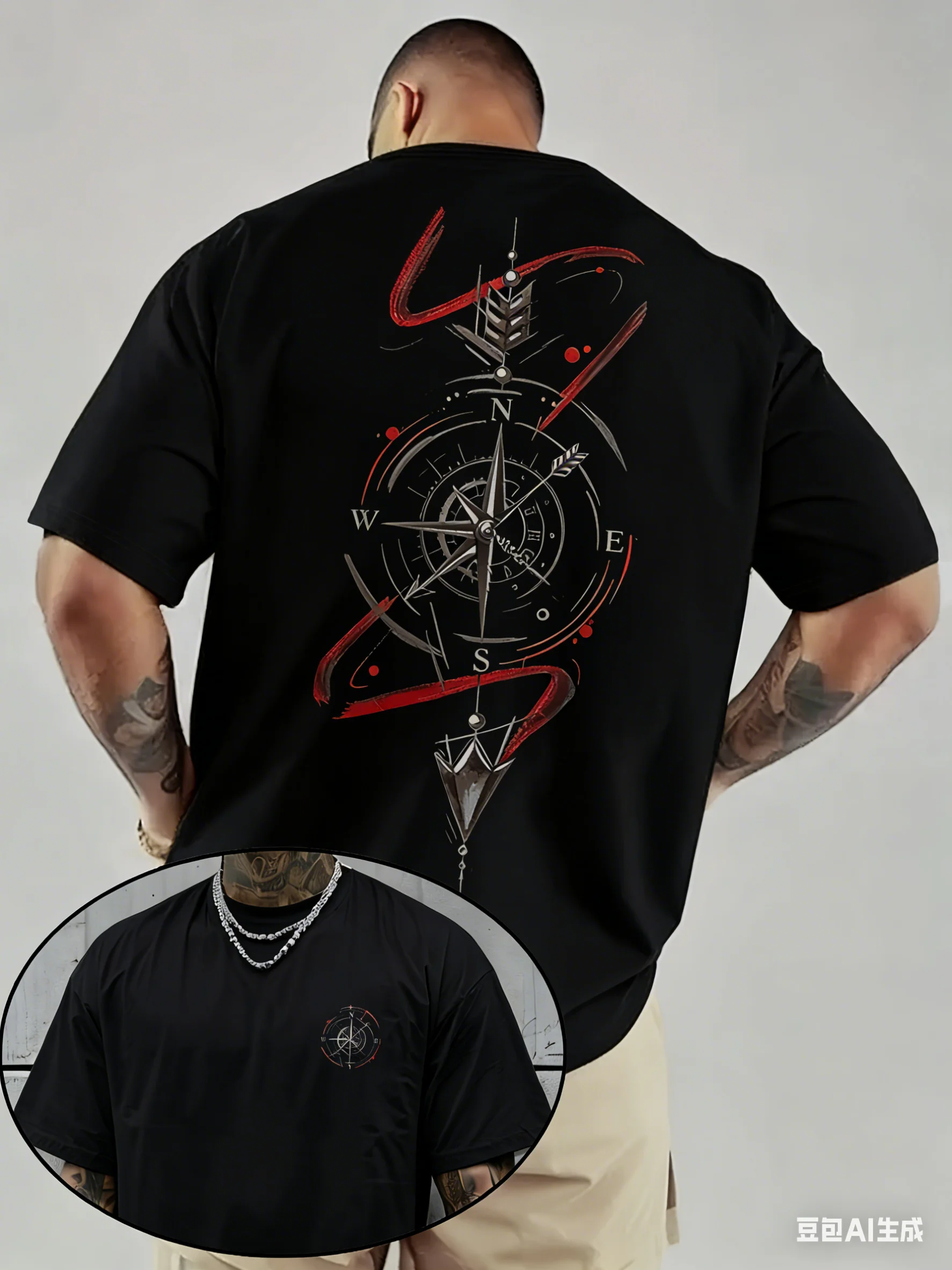 Summer 100% Cotton Men's T Shirt Soft Breathable Fabric Fashionable Pattern Printing Comfortable Fit Suitable Daily Home Wear