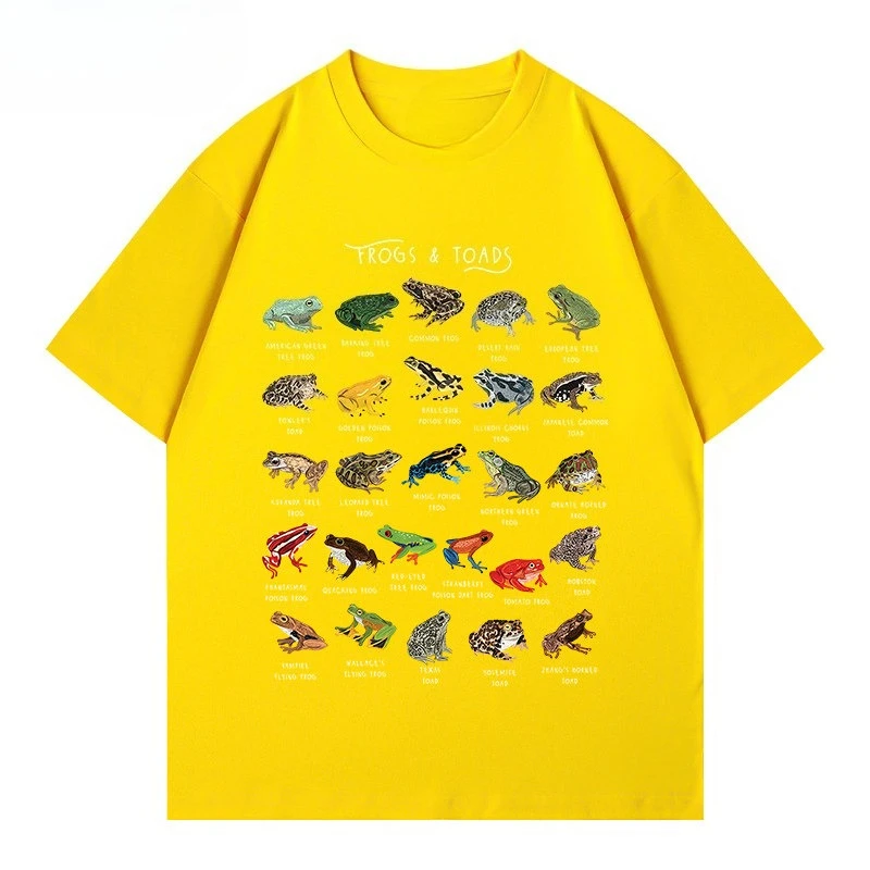 Frog, Frog, Toad, Fun Animal Science, Leisure T-shirt, Men's and Women's Luxury Brand Top