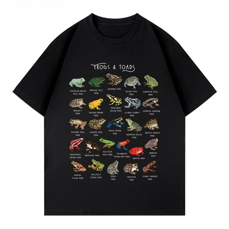 Frog, Frog, Toad, Fun Animal Science, Leisure T-shirt, Men's and Women's Luxury Brand Top