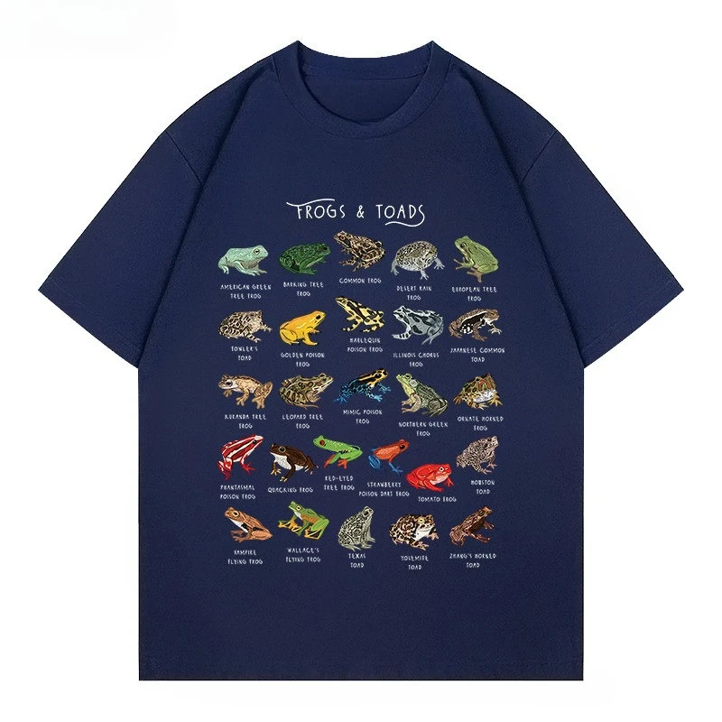 Frog, Frog, Toad, Fun Animal Science, Leisure T-shirt, Men's and Women's Luxury Brand Top