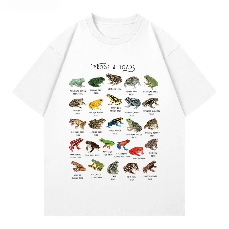 Frog, Frog, Toad, Fun Animal Science, Leisure T-shirt, Men's and Women's Luxury Brand Top