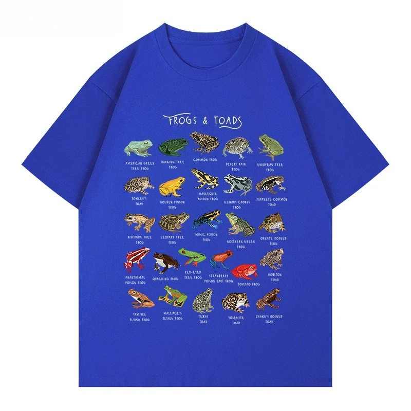 Frog, Frog, Toad, Fun Animal Science, Leisure T-shirt, Men's and Women's Luxury Brand Top