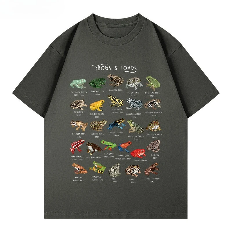 Frog, Frog, Toad, Fun Animal Science, Leisure T-shirt, Men's and Women's Luxury Brand Top