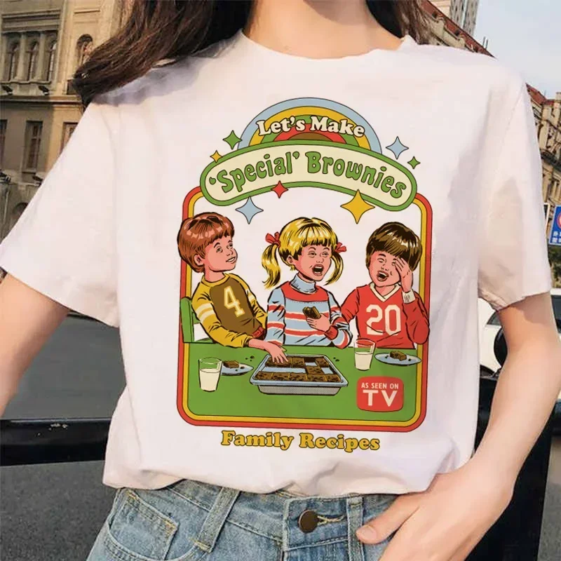 Lets Summon Demons Aesthetics T Shirt Women Summer Casual Harajuku Cartoon Print Satan Short Sleeve Tops Camiseta Mujer