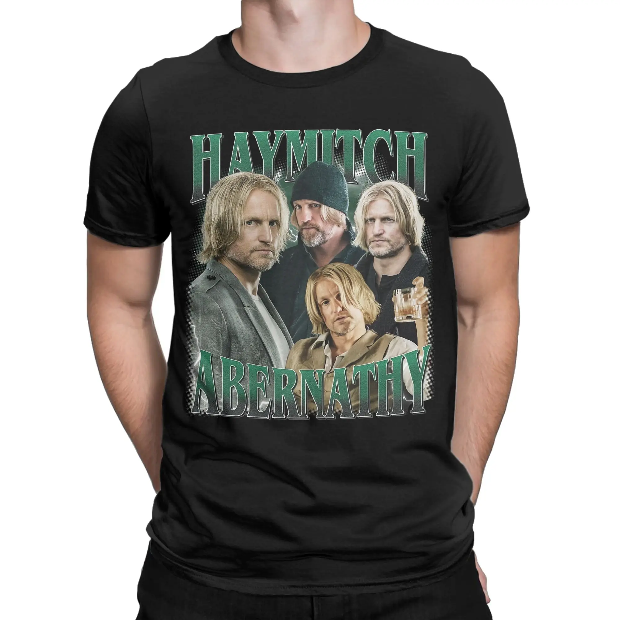 Haymitch Abernathy The Hunger Games T Shirts for Men Pure Cotton T-Shirts Round Collar Tee Shirt Clothing Birthday Present