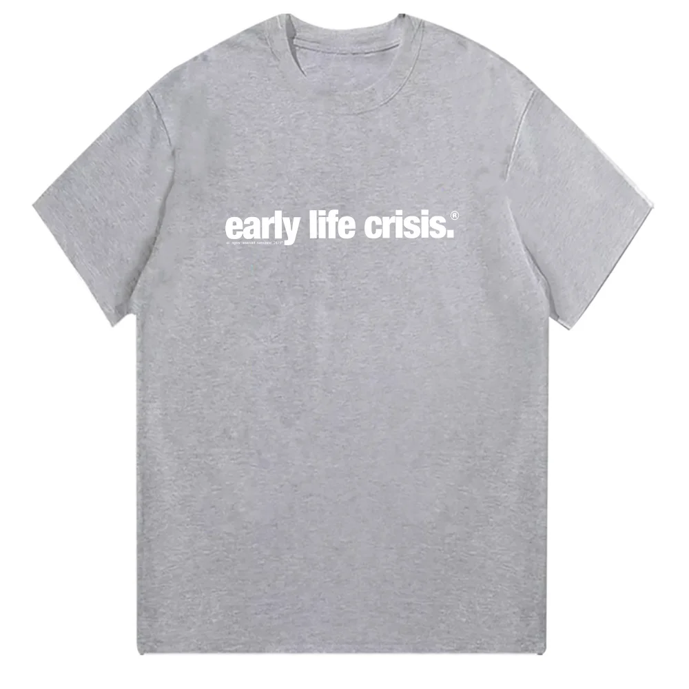 Nettspend Early Life Crisis T-shirt Nettspend Merch Letter Graphic T Shirts Fashion Women Men Cotton Clothing Casual High Street