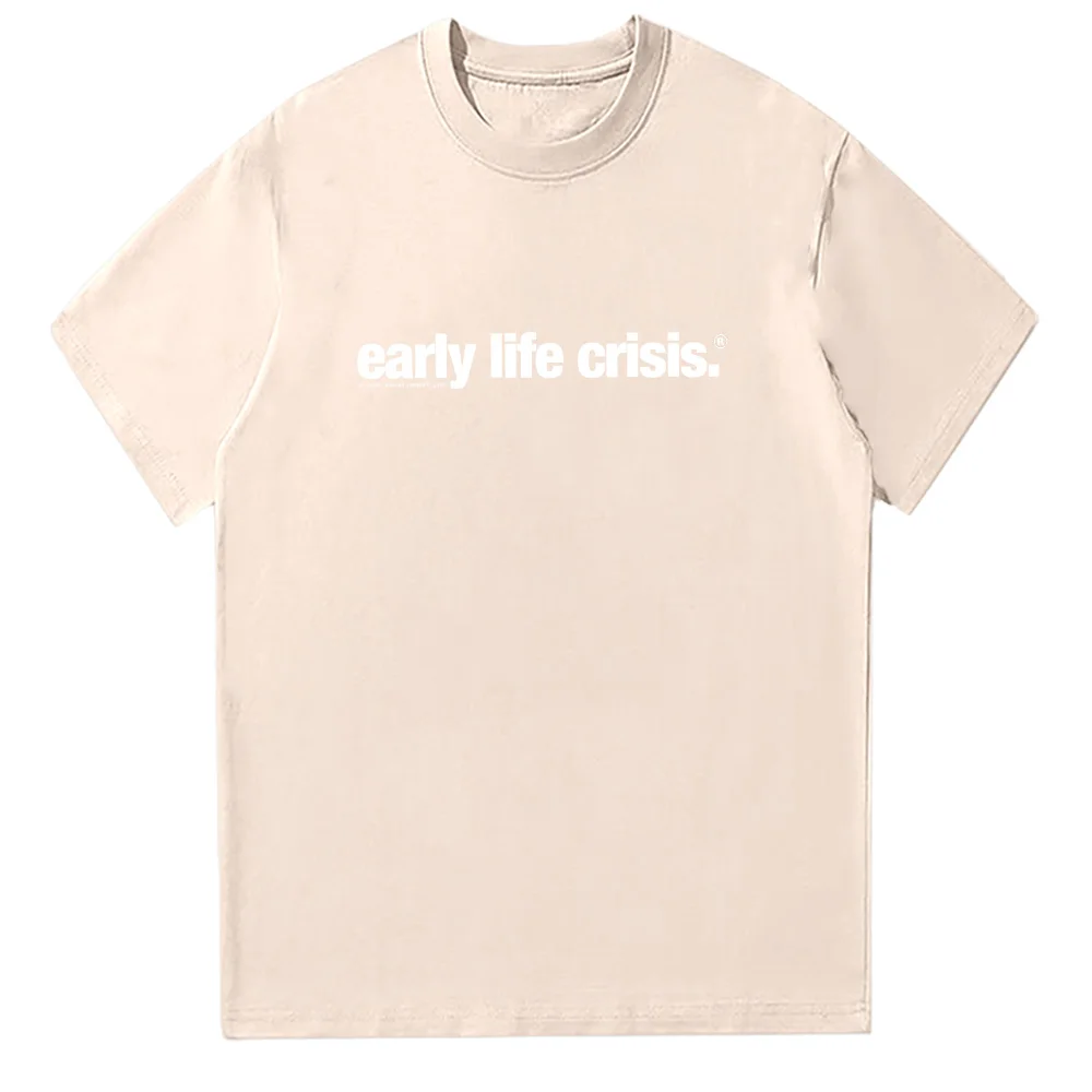Nettspend Early Life Crisis T-shirt Nettspend Merch Letter Graphic T Shirts Fashion Women Men Cotton Clothing Casual High Street