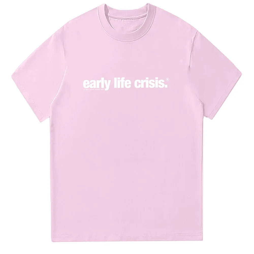 Nettspend Early Life Crisis T-shirt Nettspend Merch Letter Graphic T Shirts Fashion Women Men Cotton Clothing Casual High Street