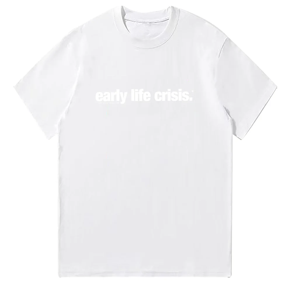 Nettspend Early Life Crisis T-shirt Nettspend Merch Letter Graphic T Shirts Fashion Women Men Cotton Clothing Casual High Street
