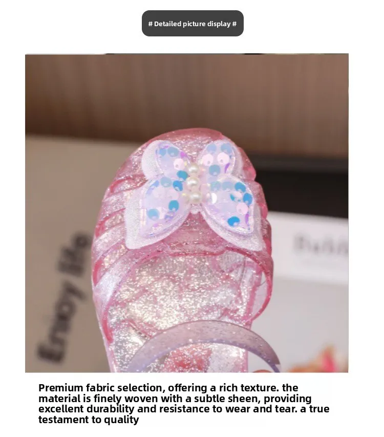 New summer kids baby princess Roman shoes girls beach sandals crystal jelly shoes sandals glitter butterfly children's sandals
