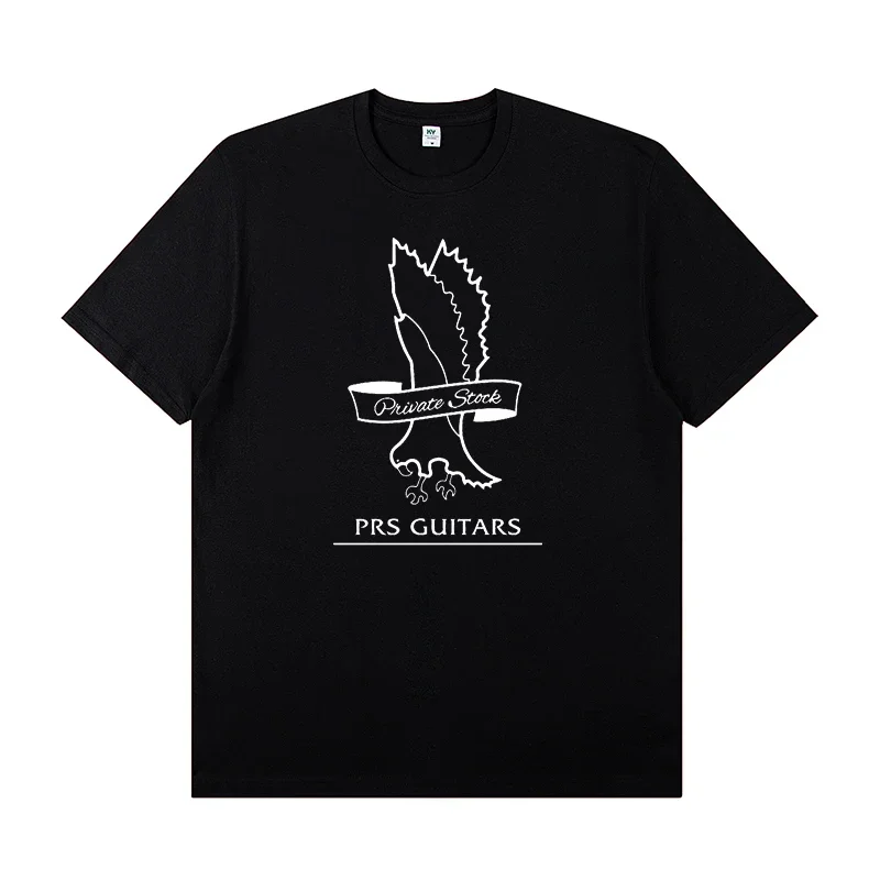 PRS Electric Guitar Peripheral Pattern Round Neck Rock T-shirt Short Sleeve Band Lead Singer Guitarist Practice T-shirt Clothes