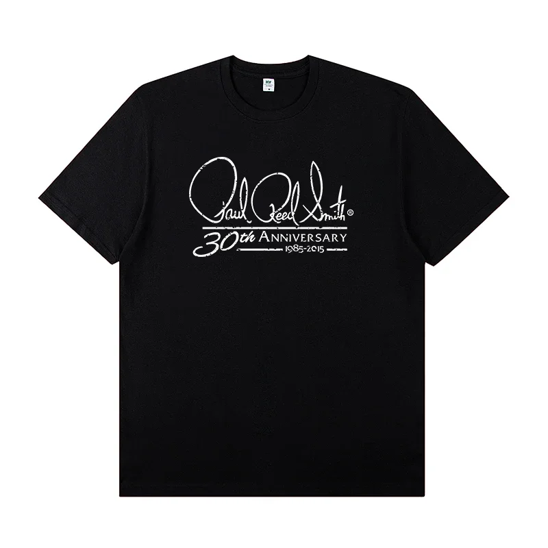 PRS Electric Guitar Peripheral Pattern Round Neck Rock T-shirt Short Sleeve Band Lead Singer Guitarist Practice T-shirt Clothes