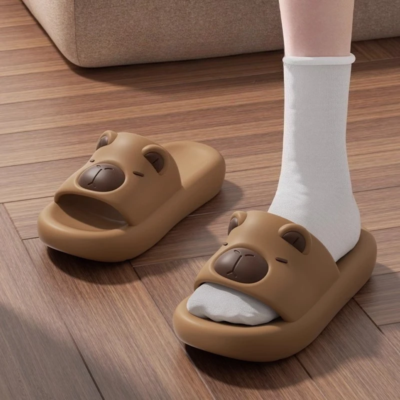 New Home Non-slip Soft Bottom Parent-child Slippers Lovable Kapibala Children's Sandals Slippers for Boys and Girls