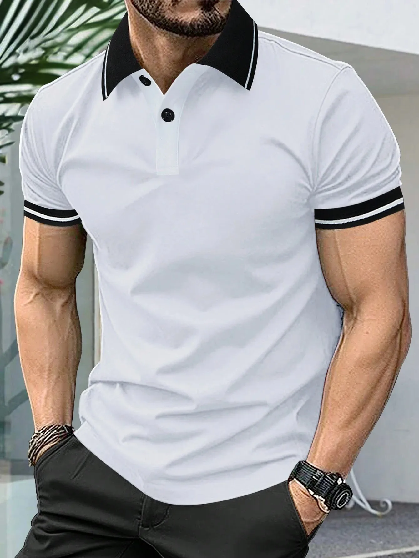 2026 Summer Men's Short-Sleeved Polo 3D Print Shirt - Breathable Lightweight Casual Simple and Versatile Men's Clothing