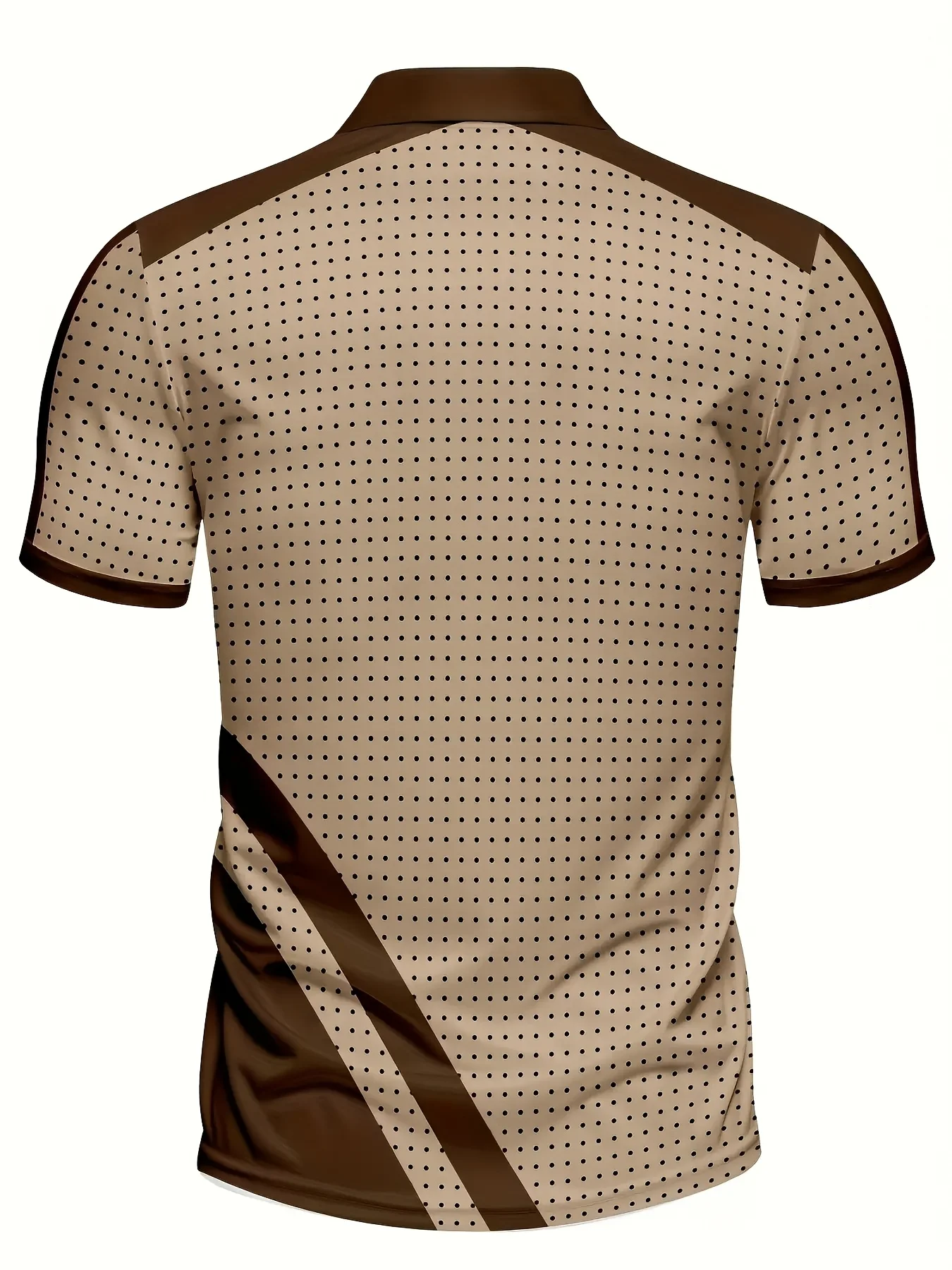 2026 Summer New Style Men's Short-Sleeved Polo Shirt with 3D Polka Dot Print - Street Casual Fashionable and Comfortable