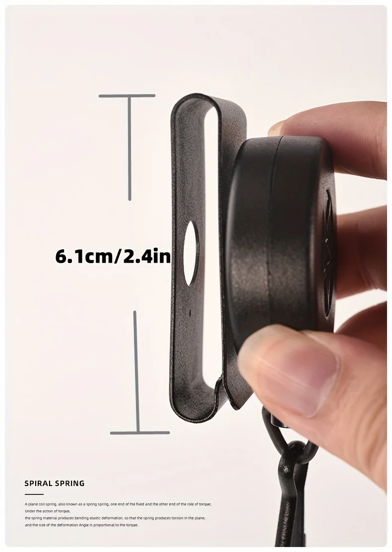 Anti-Loss Retractable Easy-pull Keychain with Belt Clip Steel Wire Rope and High Rebound Elastic Keyring