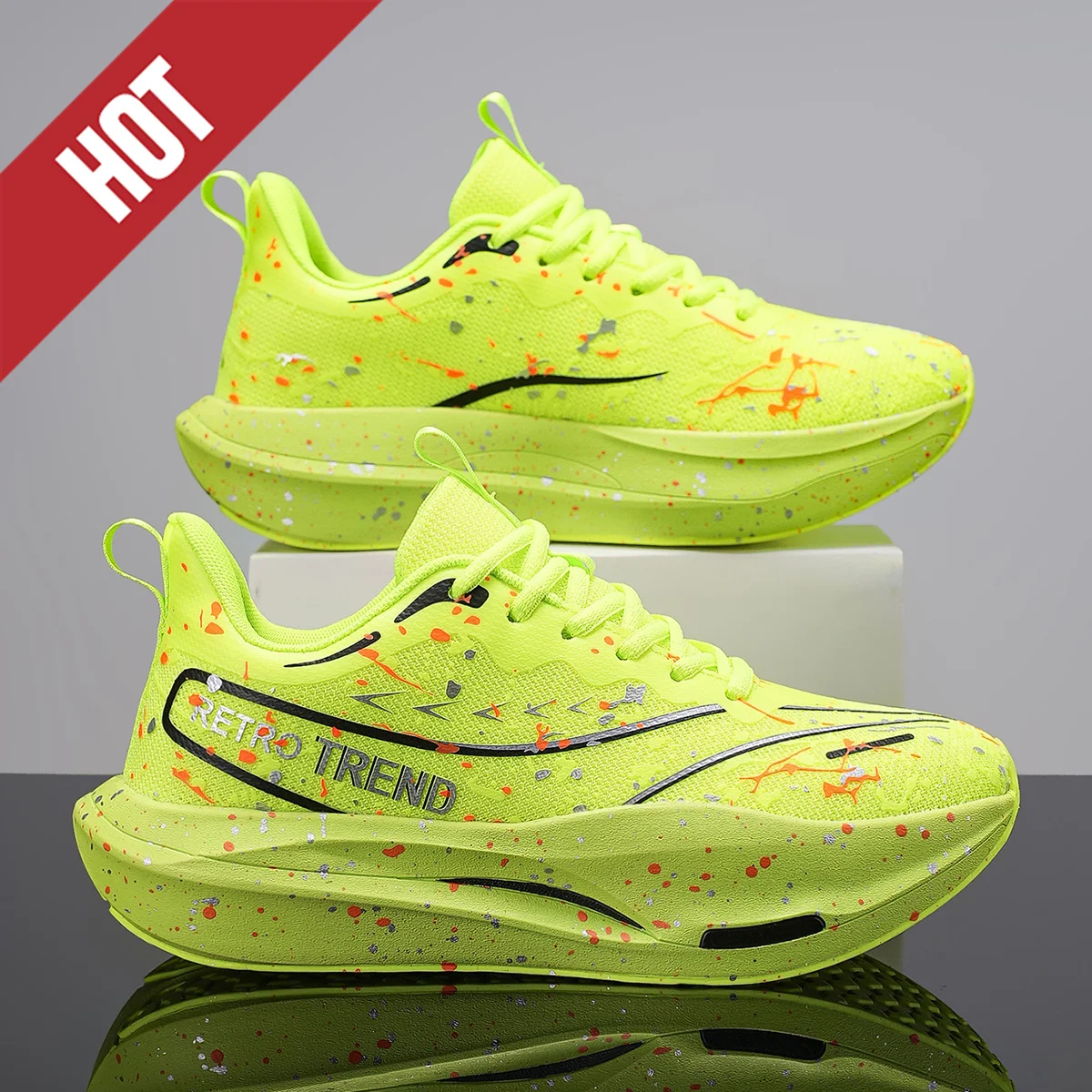Marathon Running Shoes Carbon Board Big Size 48 Men Sports Breathable Lightweight Women's Comfortable Athletic Outdoor Sneakers