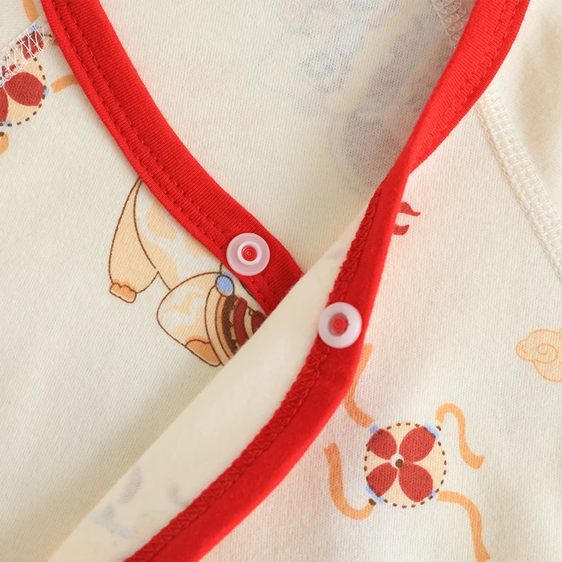 Baby Clothes Spring and Autumn Pure Cotton Base Layer Underwear Newborn Monk-Style Clothing 0-3 Months 6 Baby Romper Jumpsuit Spring Outfit