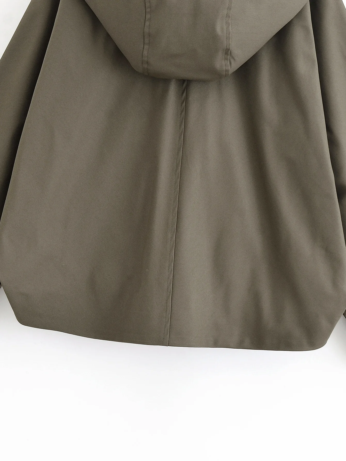 Women's Cape Style Hooded Windbreaker Spring Casual Lapel Collar Long Sleeve Single Breasted Jacket Fashion Loose Female Tops