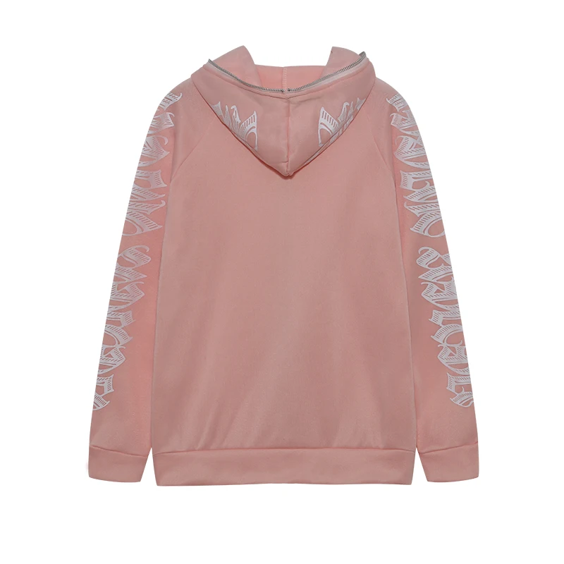 Fashion Women's Monochrome Monogrammed Kepeng Hoodie Long-Sleeved Sweater Autumn New Europe And the United States Style
