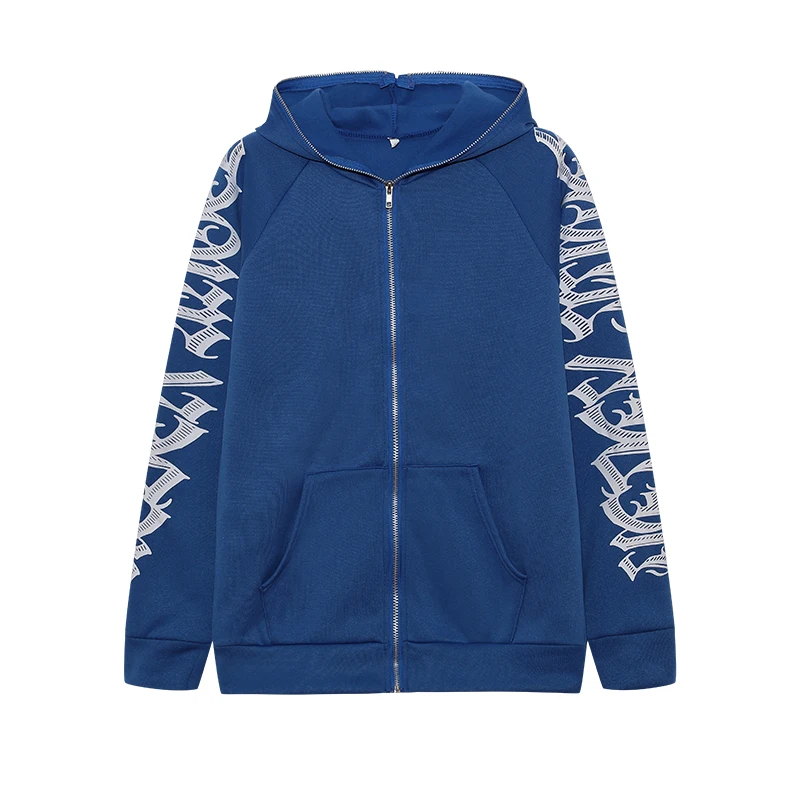 Fashion Women's Monochrome Monogrammed Kepeng Hoodie Long-Sleeved Sweater Autumn New Europe And the United States Style