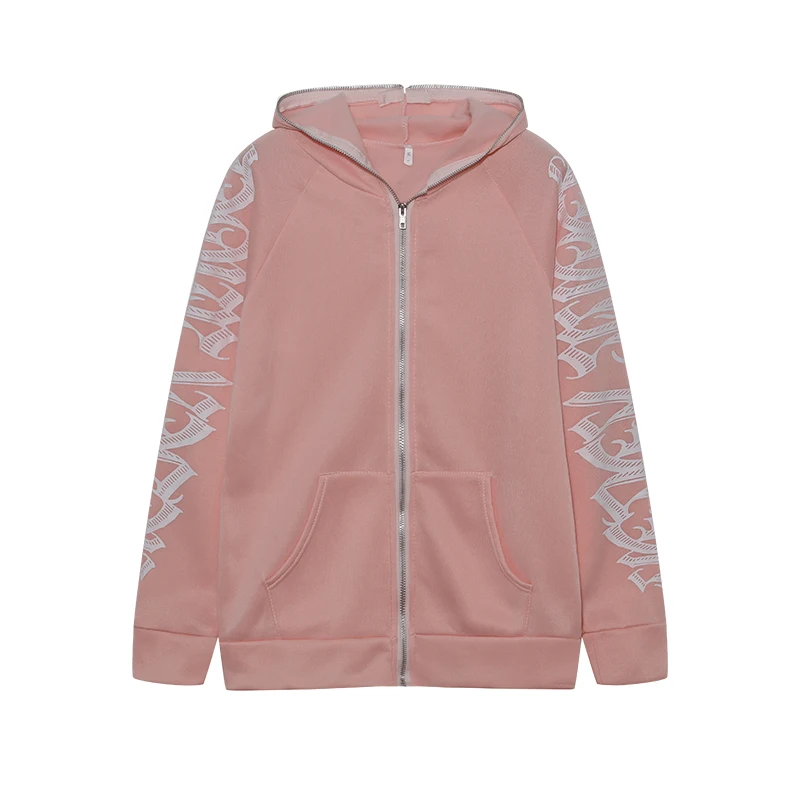 Fashion Women's Monochrome Monogrammed Kepeng Hoodie Long-Sleeved Sweater Autumn New Europe And the United States Style