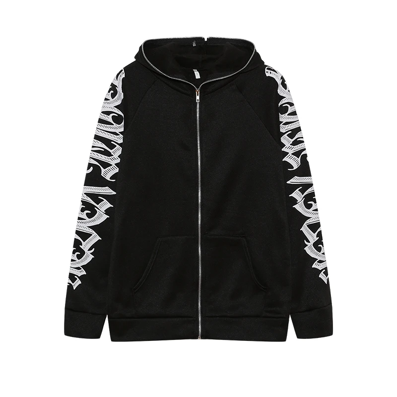 Fashion Women's Monochrome Monogrammed Kepeng Hoodie Long-Sleeved Sweater Autumn New Europe And the United States Style