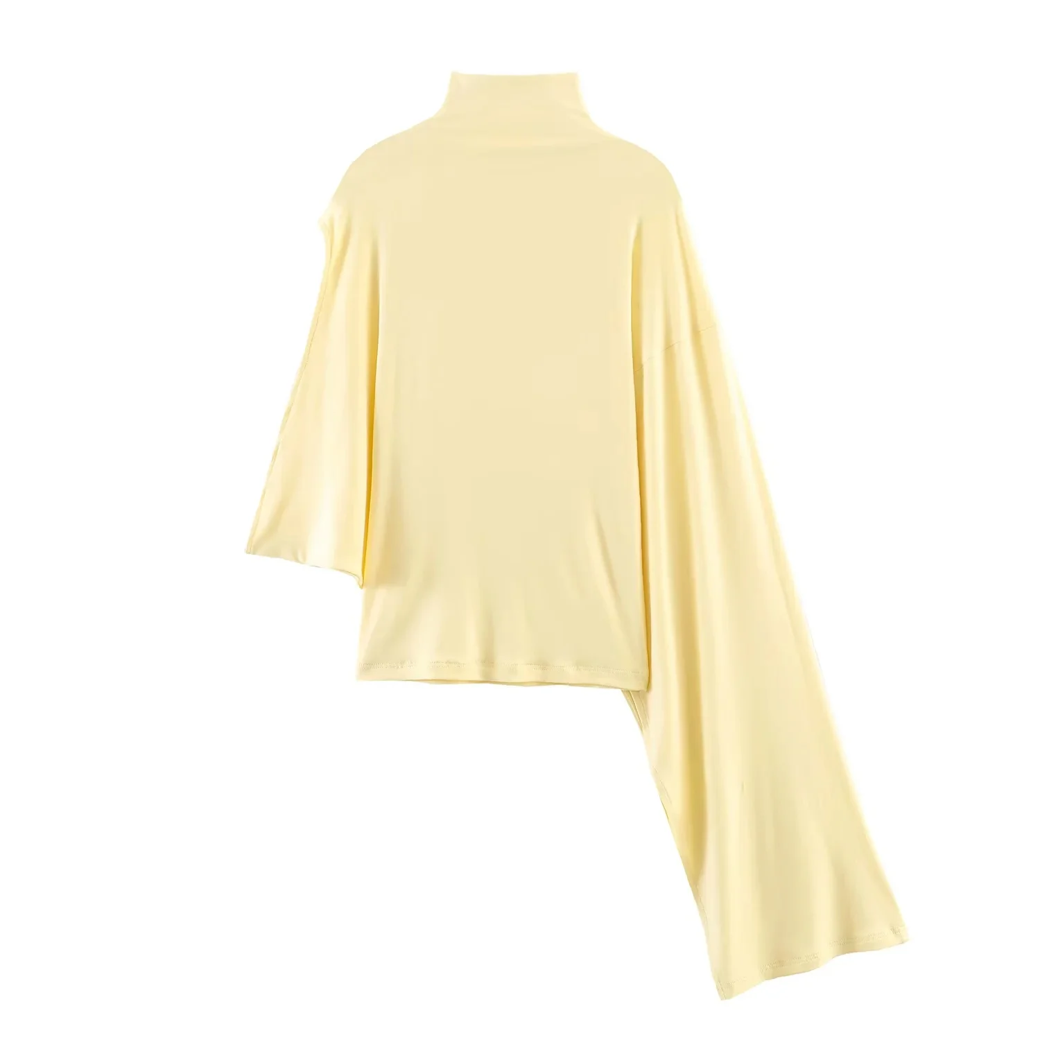 KONDALA Holiday Sexy Chic Women Top Yelllow Asymmetrical Pullover Top Fashion 2026 Spring Summer Party Night Out Female Top Y2k