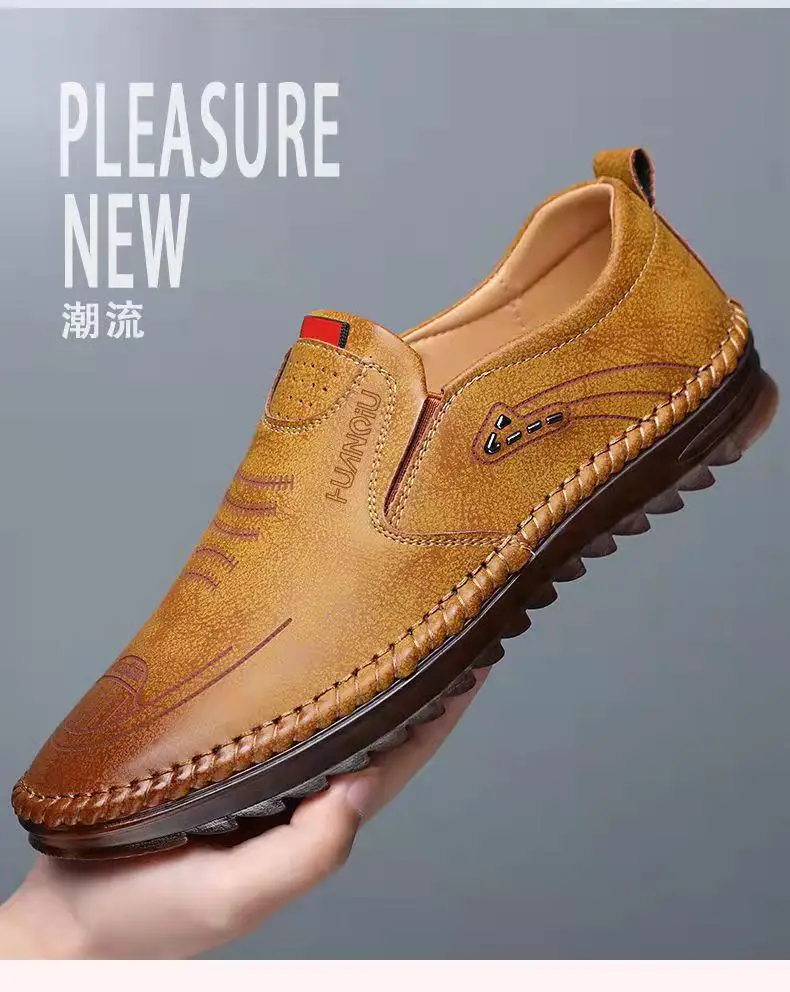 Men Loafers Lightweight Men's Driving Shoes Brand Anti-Slip Comfortable Flat Shoes Designer Rubber Sole Breathable Shoes