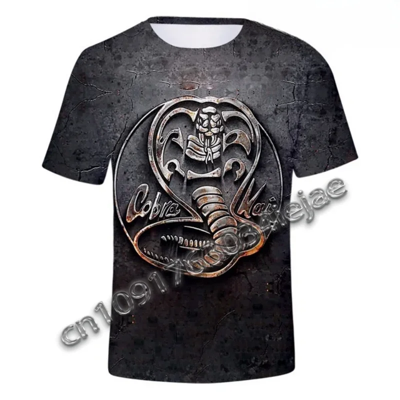 Cute Cartoon Cobra KAI 3D Print Sports Quick-dry Breathable Men T-shirt Outdoor Street Casual Daily Short-sleeve Clothing Summer