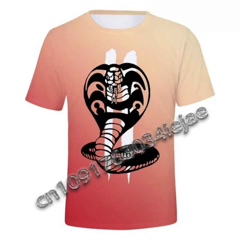 Cute Cartoon Cobra KAI 3D Print Sports Quick-dry Breathable Men T-shirt Outdoor Street Casual Daily Short-sleeve Clothing Summer